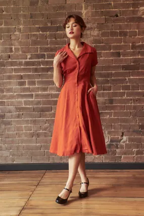 Loretta Rust Dress