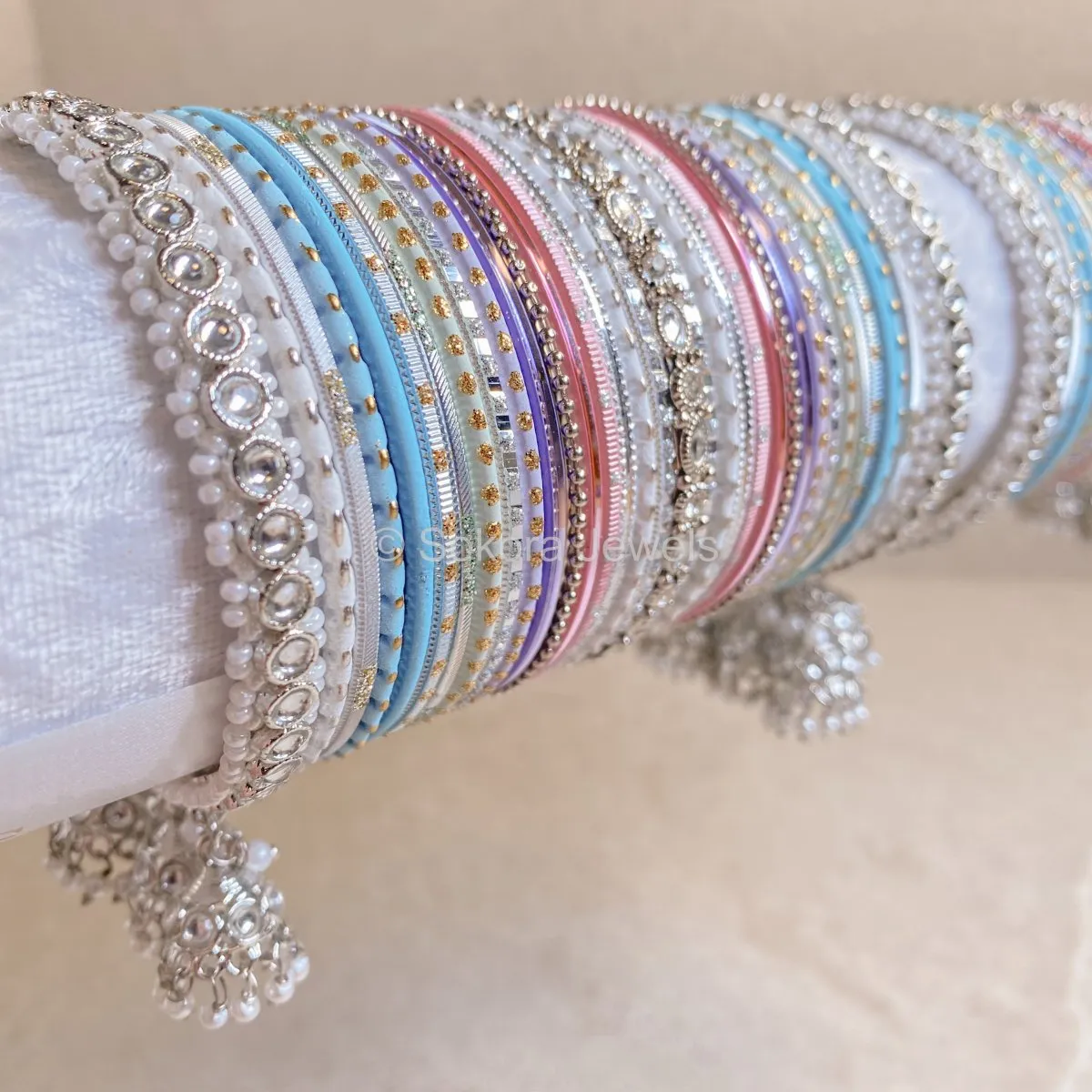 Luxury Pastel Multi Shade Bangle Set