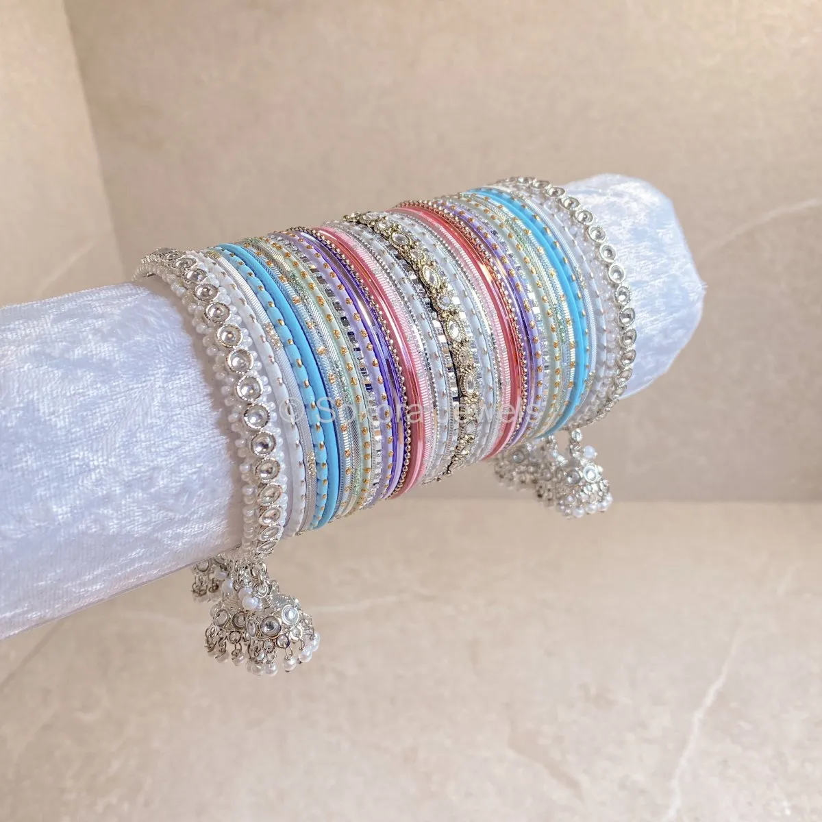 Luxury Pastel Multi Shade Bangle Set