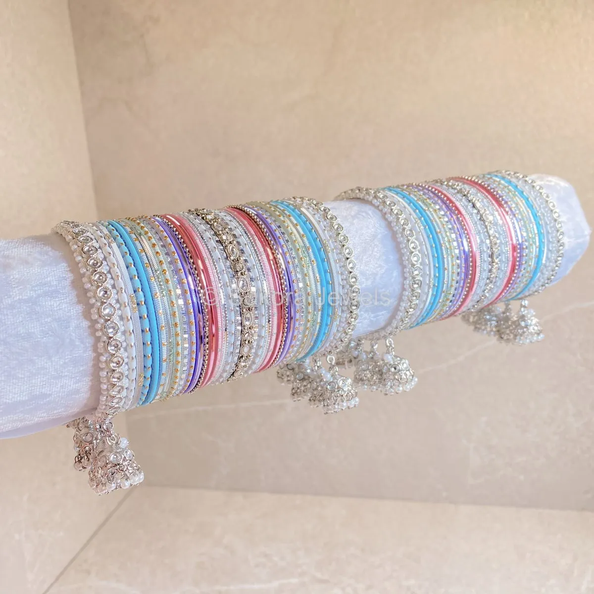 Luxury Pastel Multi Shade Bangle Set