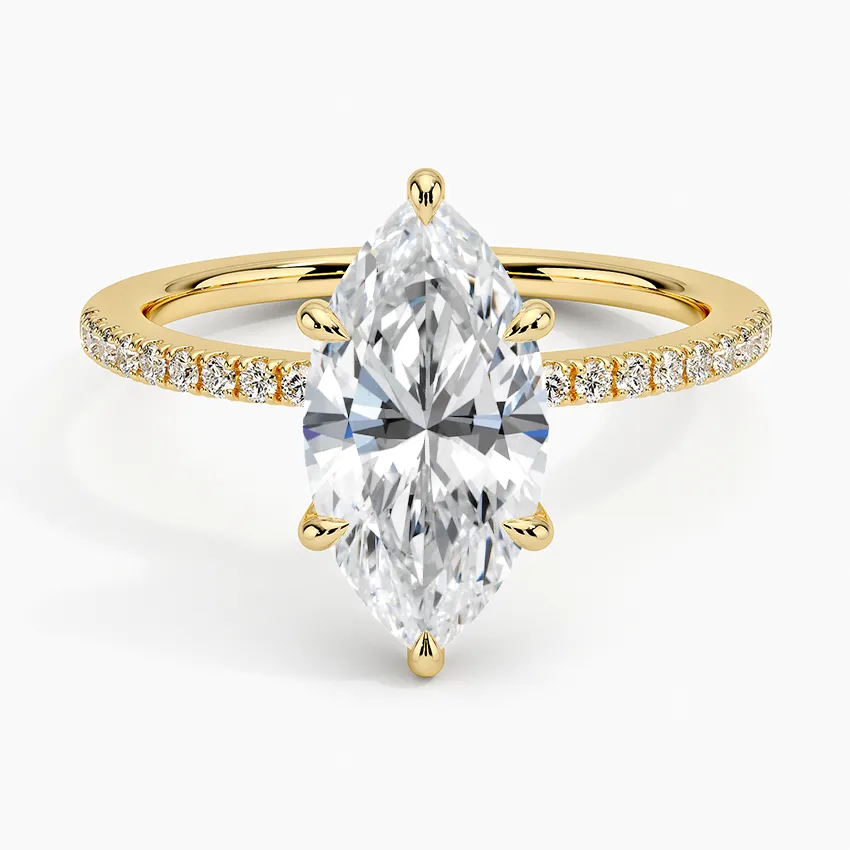 Marquise Petite Demi Diamond Engagement Ring [Setting Only] - EC109M