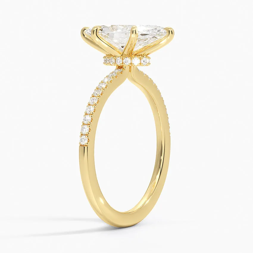 Marquise Petite Demi Diamond Engagement Ring [Setting Only] - EC109M