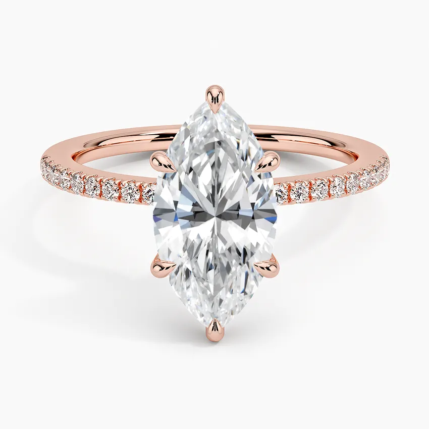 Marquise Petite Demi Diamond Engagement Ring [Setting Only] - EC109M