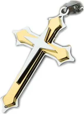 Men's Titanium Steel Set of 3 Layers Cross Pendant (Without Chain)