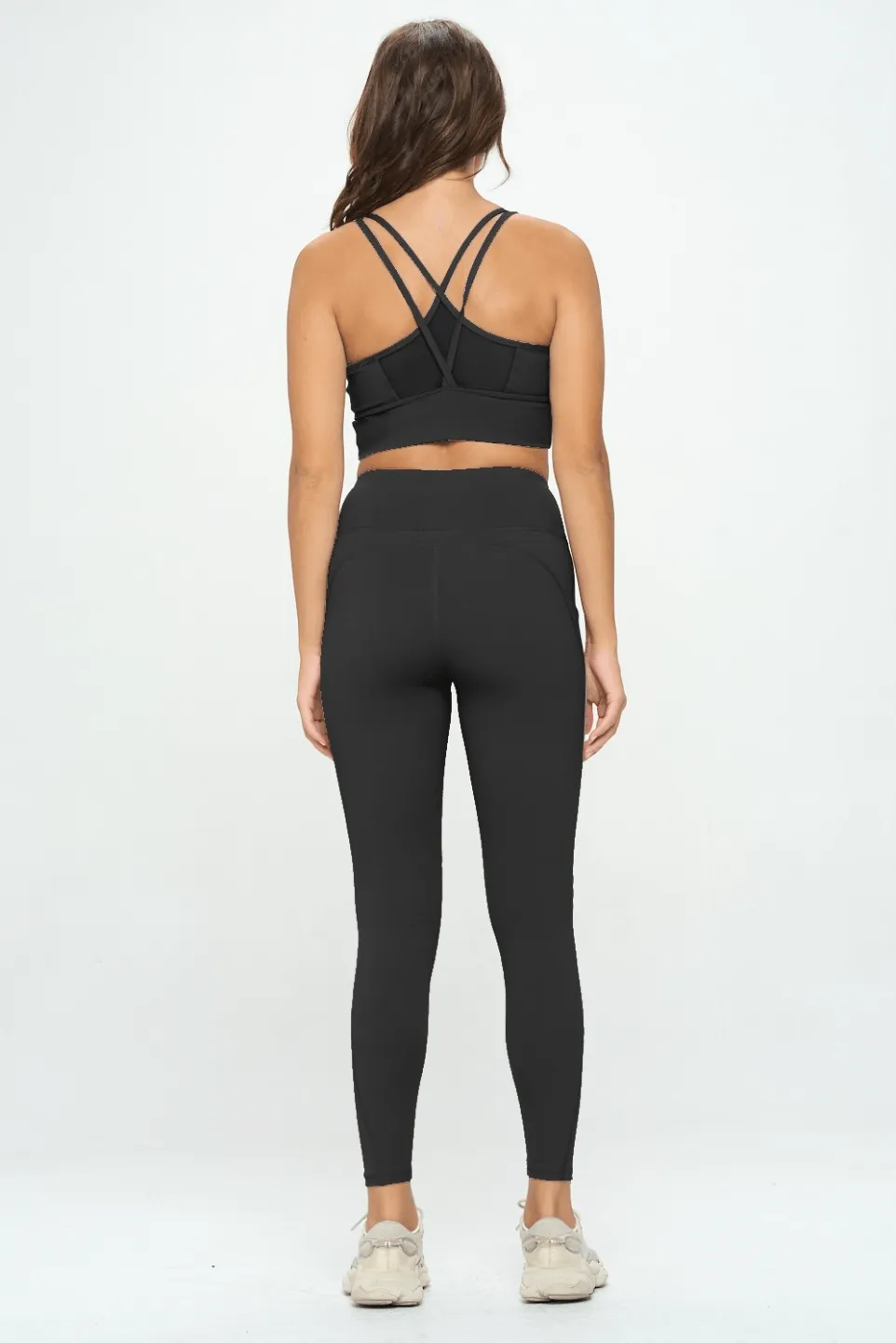 Meshed Sports Bra and Leggings Set