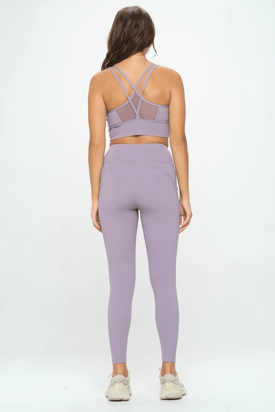 Meshed Sports Bra and Leggings Set