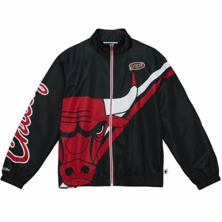 Mitchell & Ness NBA Chicago Bulls Exploded Logo Warm Up Jacket (Black)