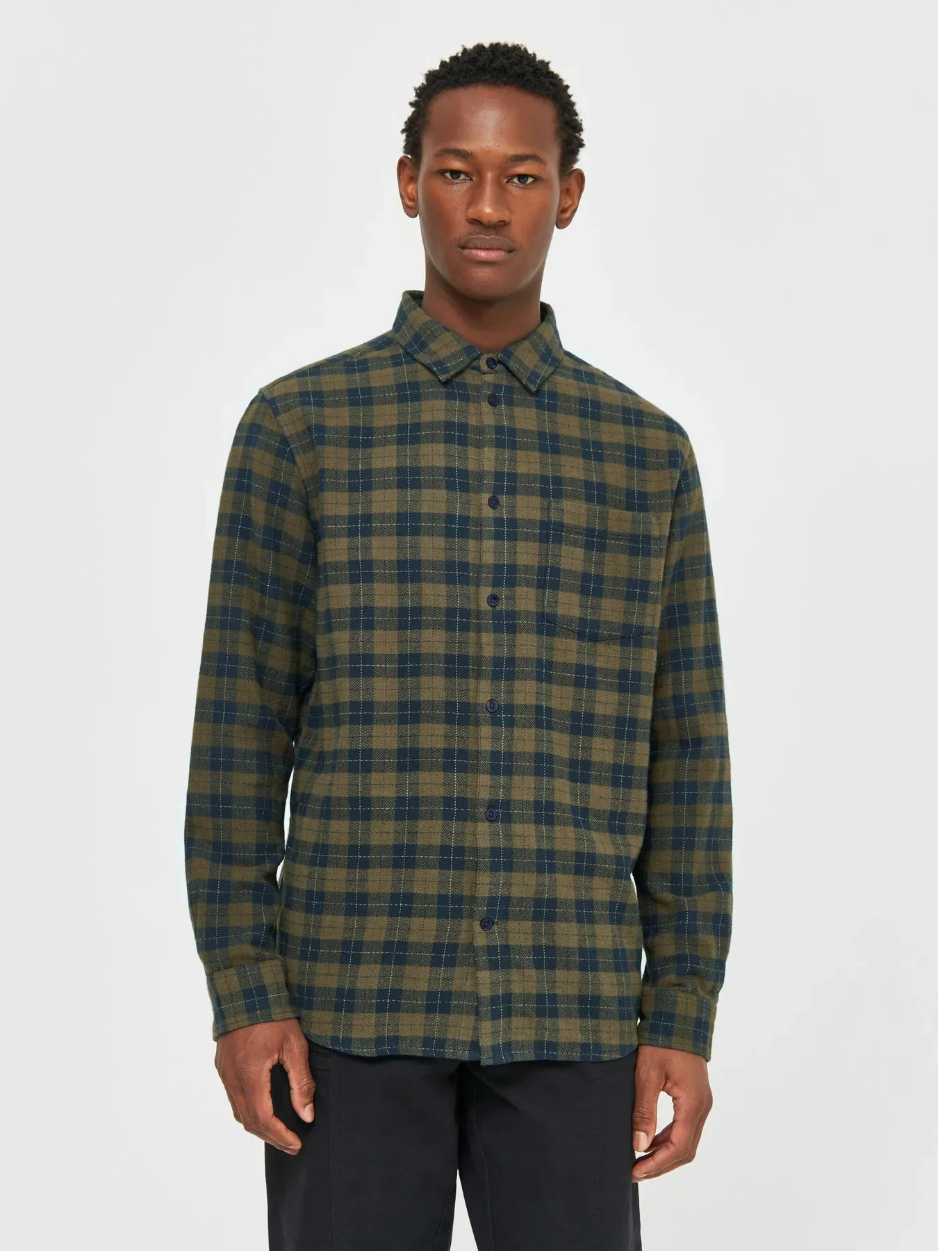 M's Loose fit checkered shirt - 100% Organic Cotton