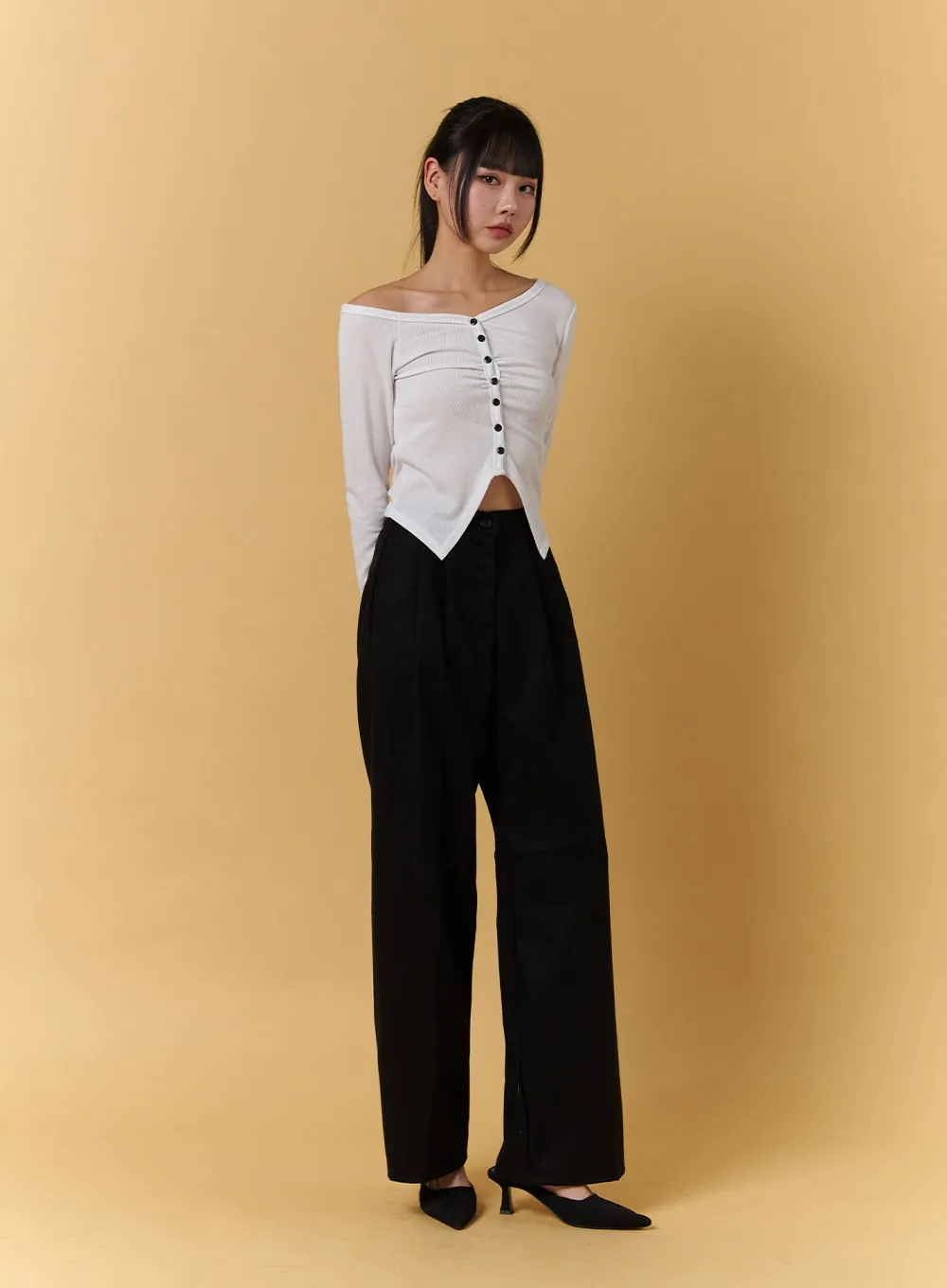 Off-Shoulder Crop Top CJ404