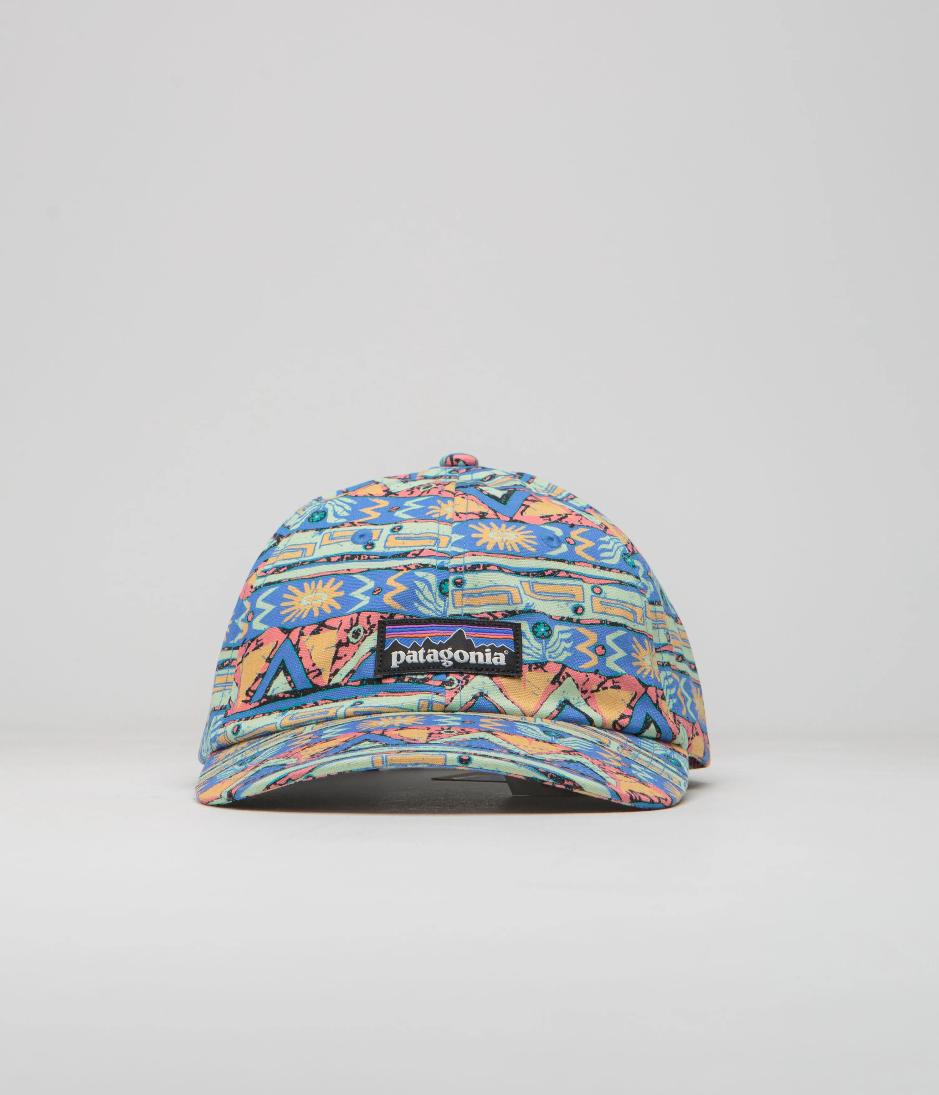 Patagonia P-6 Label Trad Cap - High Hopes Geo Small: Salamander Green