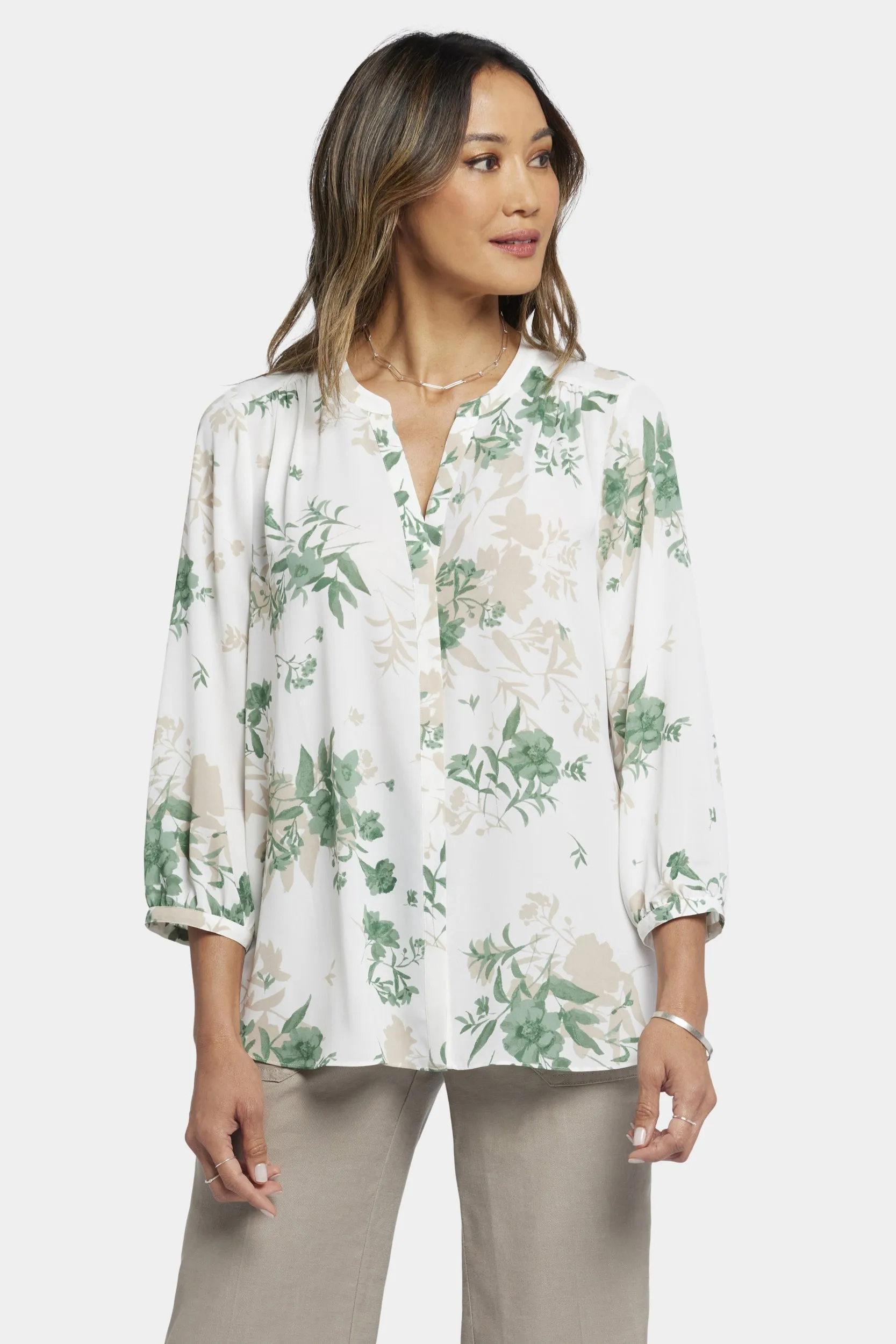 Pintuck Blouse Bloemenprint | Alicia Glen