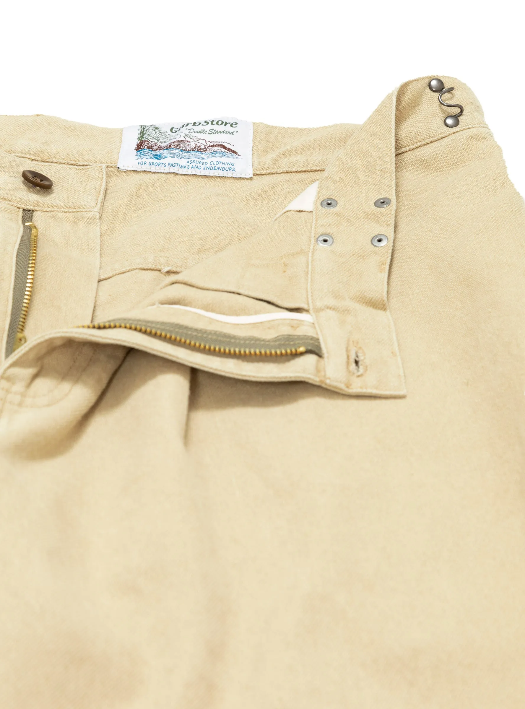 Pleated Hook Pant Tan