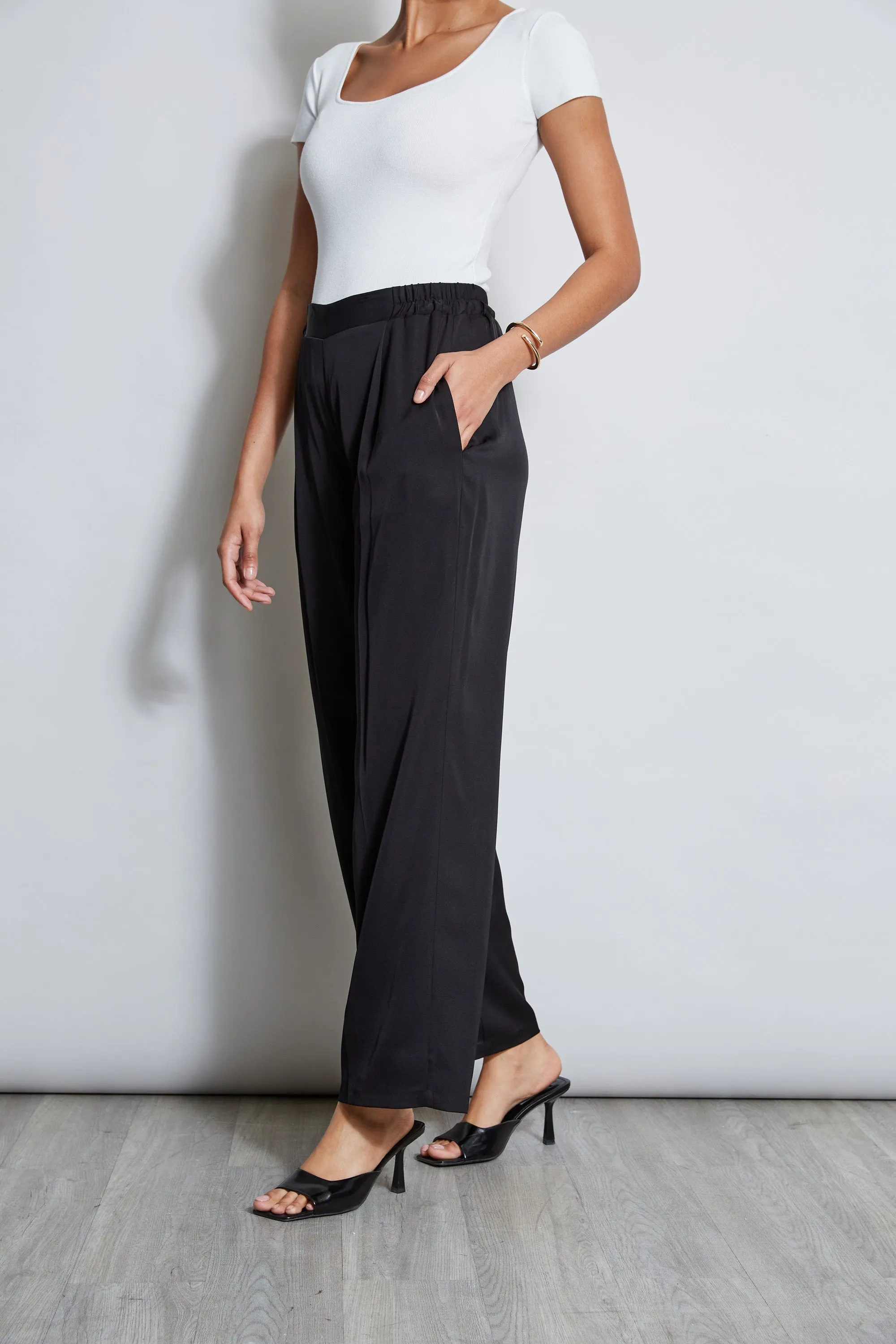 Pleated Silk Pant