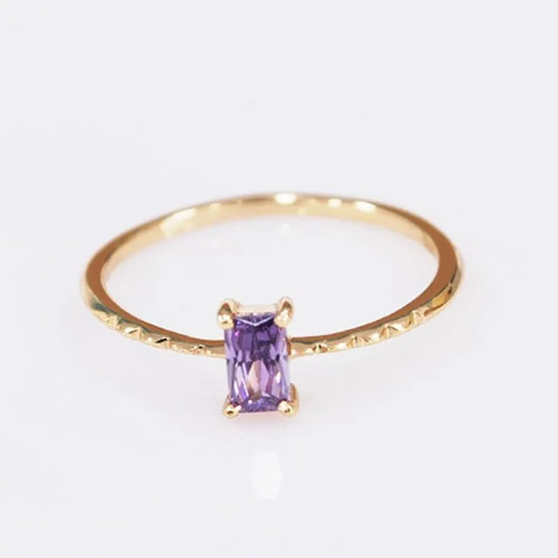 Princess Cut Purple Stone Vintage Ring