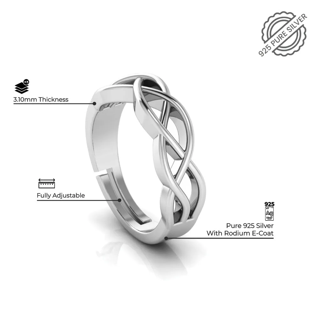 Pure 925 Sterling Silver Antique Austrian Engagement and Celtic Knot Ring For Couple's