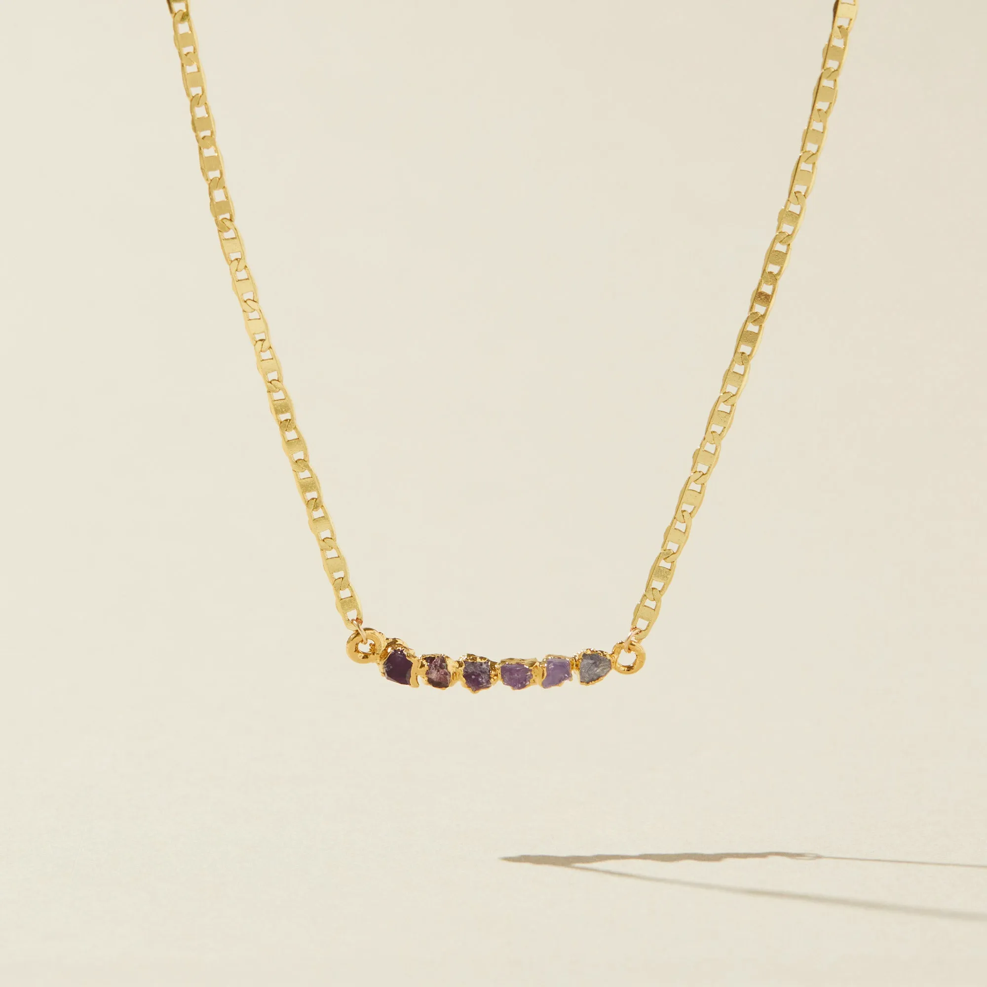 Purple Ombré Birthstone Necklace