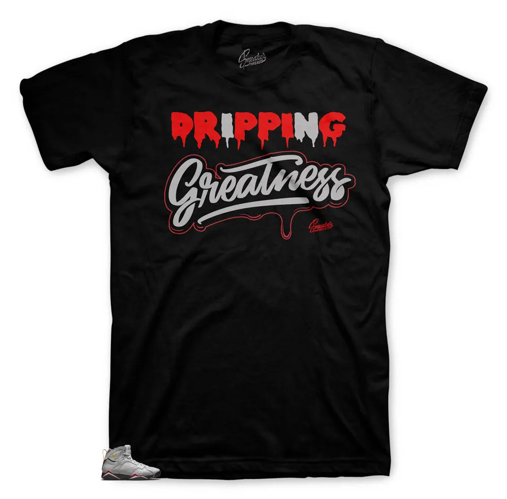 Retro 7 Reflective Shirt -Dripping Greatness - Black