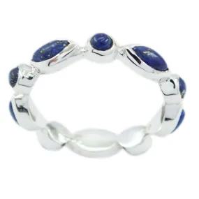 Riyo Classy Gems Lapis Lazuli Sterling Silver Ring St. Patricks Day