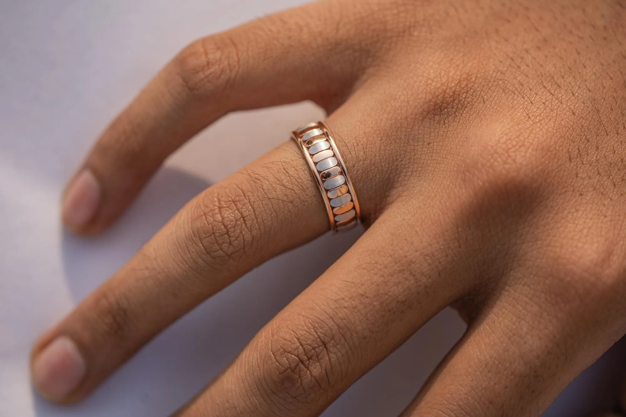 Rose gold Wedding Bands,6 mm Traditional Wedding Band