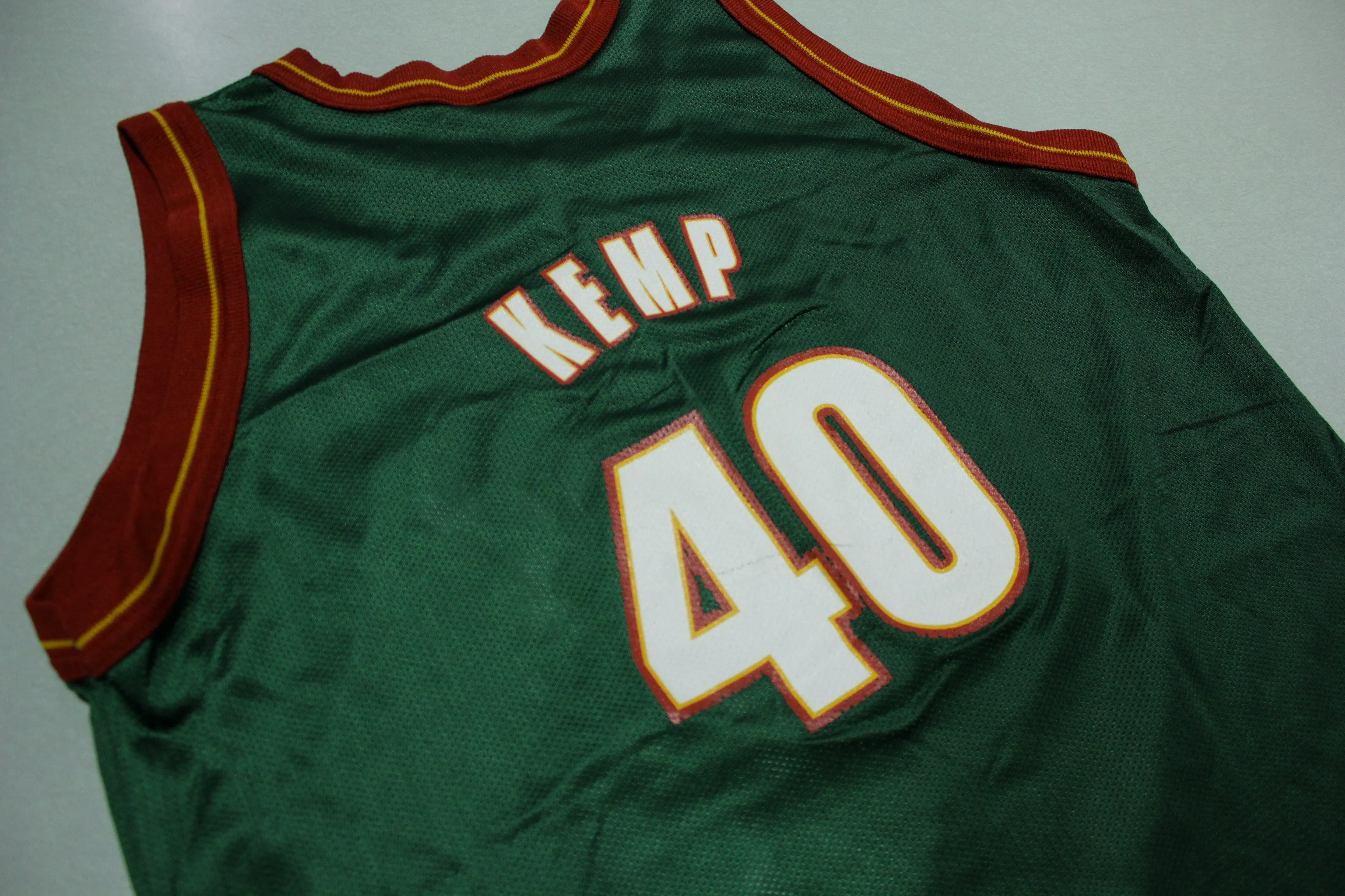 Seattle Sonics Shawn Kemp #40 Vintage 90's Champion Tank Top Basketball Jersey