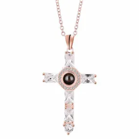 SiciryProjection Photo Necklace - Love Cross