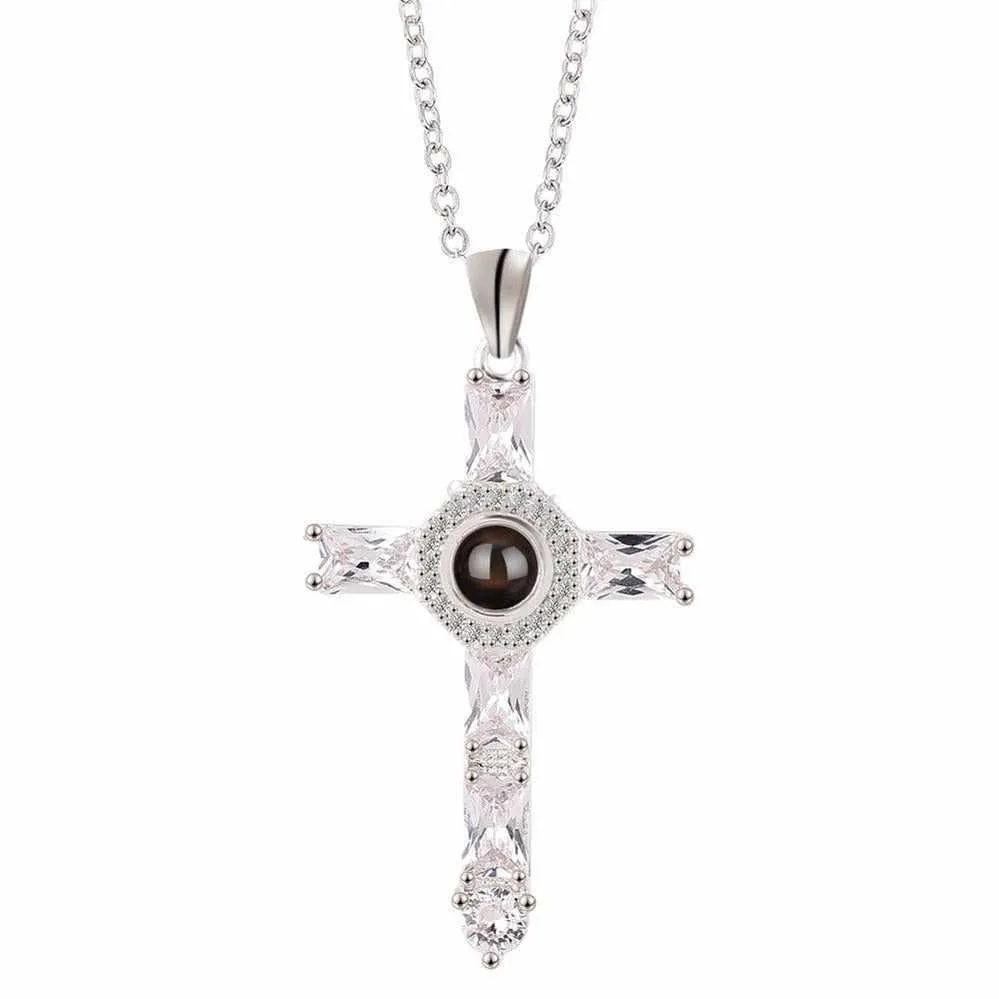 SiciryProjection Photo Necklace - Love Cross