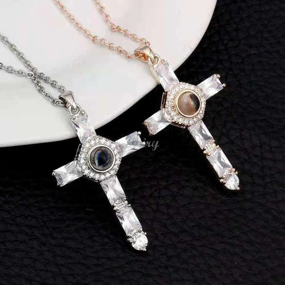 SiciryProjection Photo Necklace - Love Cross