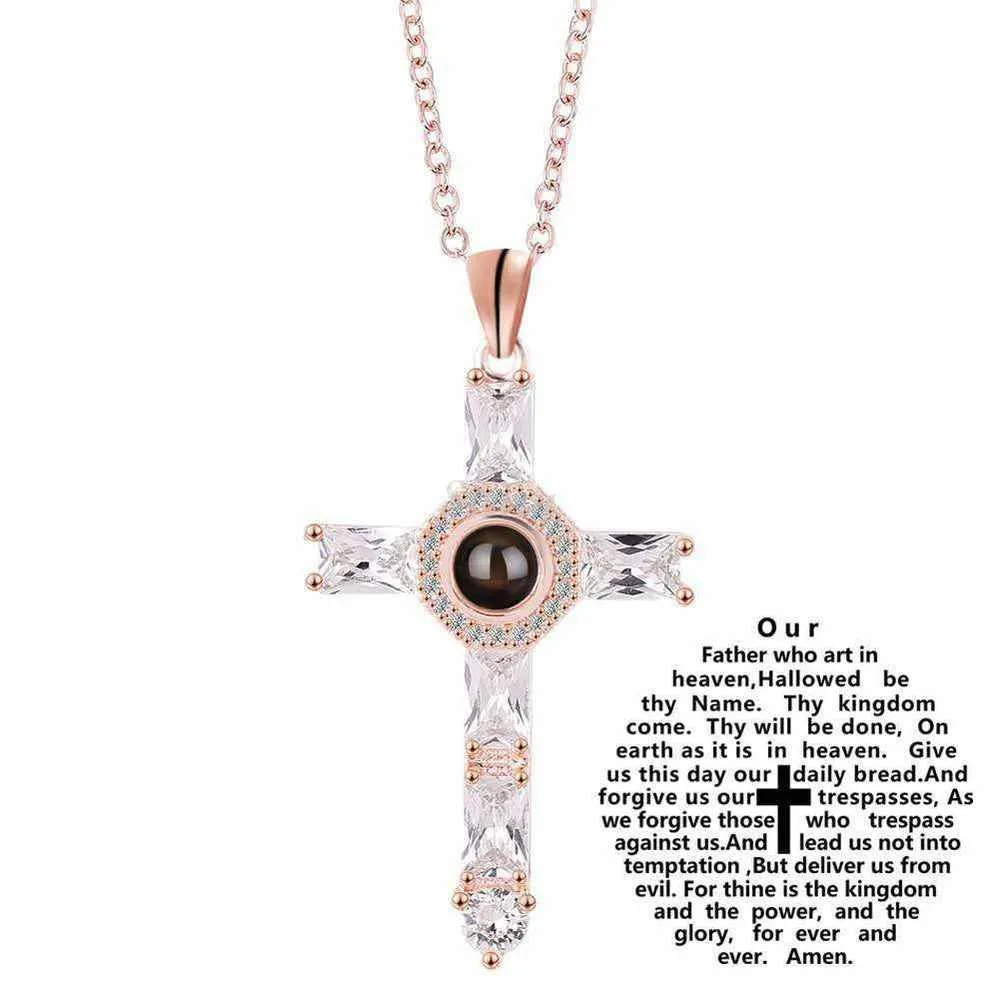 SiciryProjection Photo Necklace - Love Cross