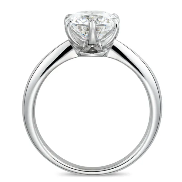 Six Prong Round Brilliant Engagement Ring [Setting Only] - EC016