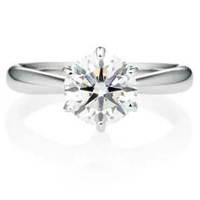 Six Prong Round Brilliant Engagement Ring [Setting Only] - EC016