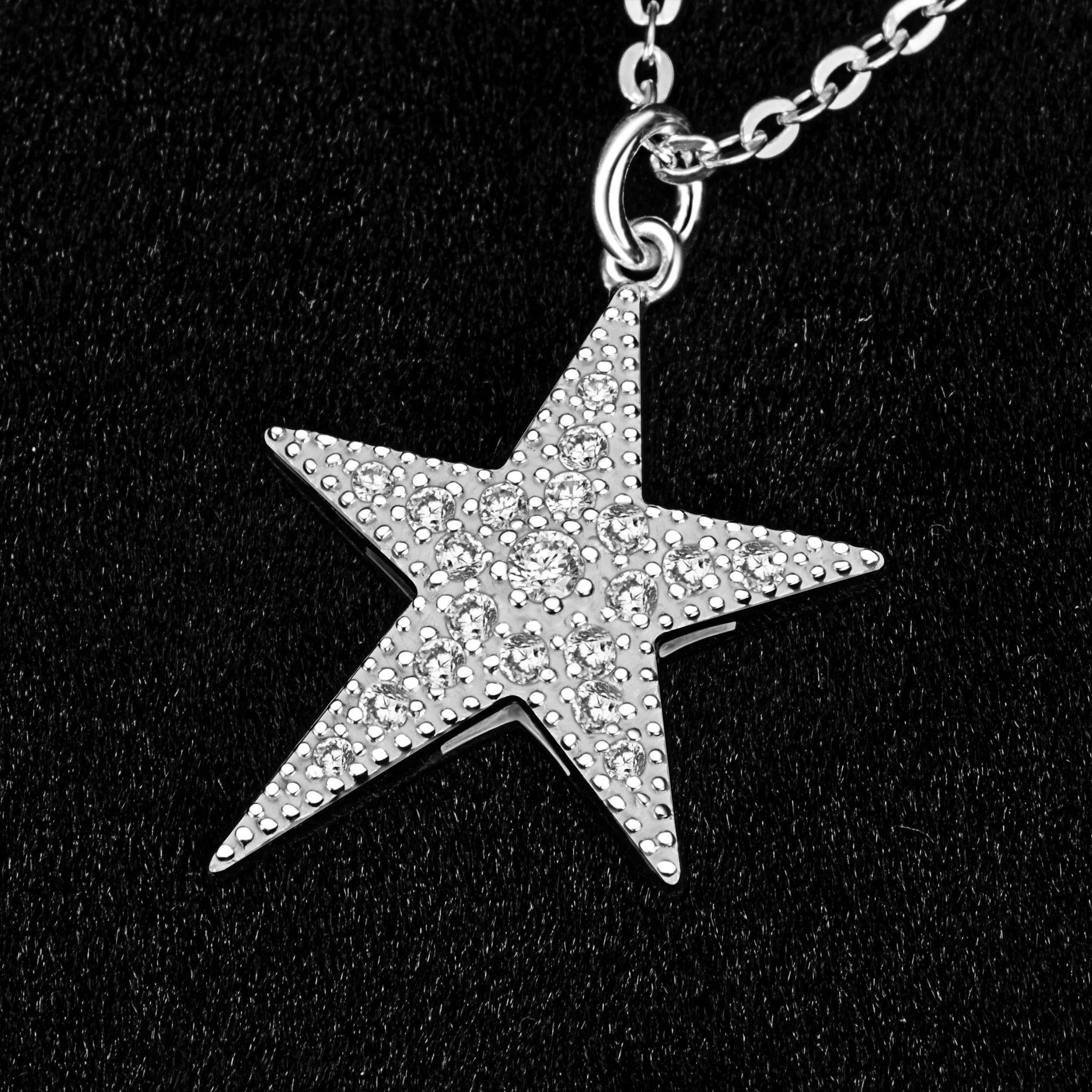 Sterling Silver Star Necklace, Lucky Star Jewelry