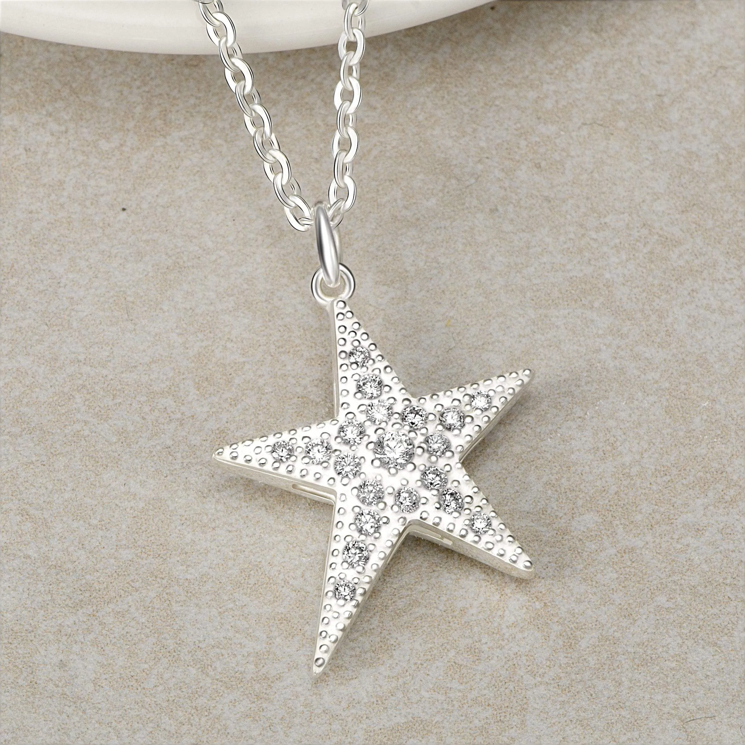 Sterling Silver Star Necklace, Lucky Star Jewelry