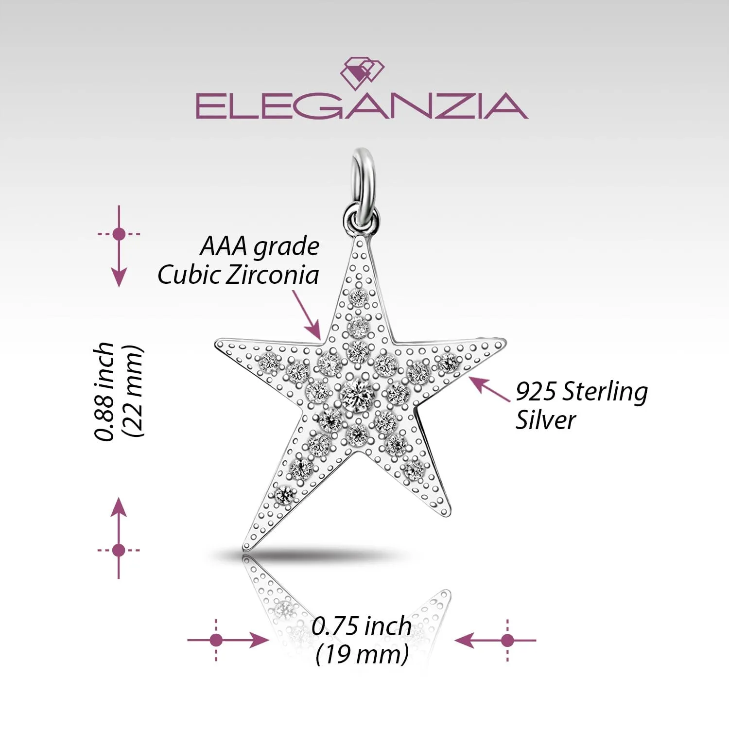 Sterling Silver Star Pendant, Lucky Star Jewelry