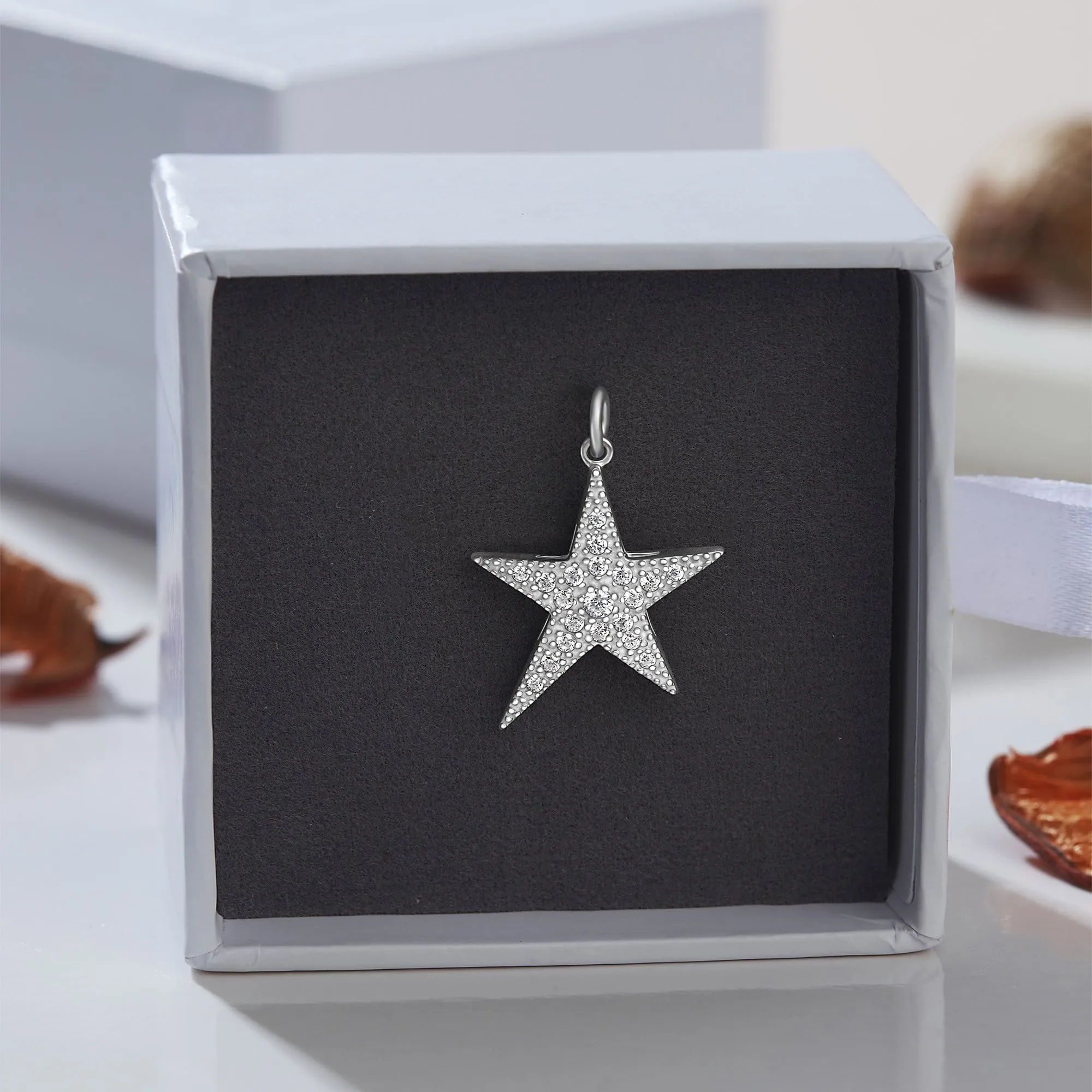 Sterling Silver Star Pendant, Lucky Star Jewelry