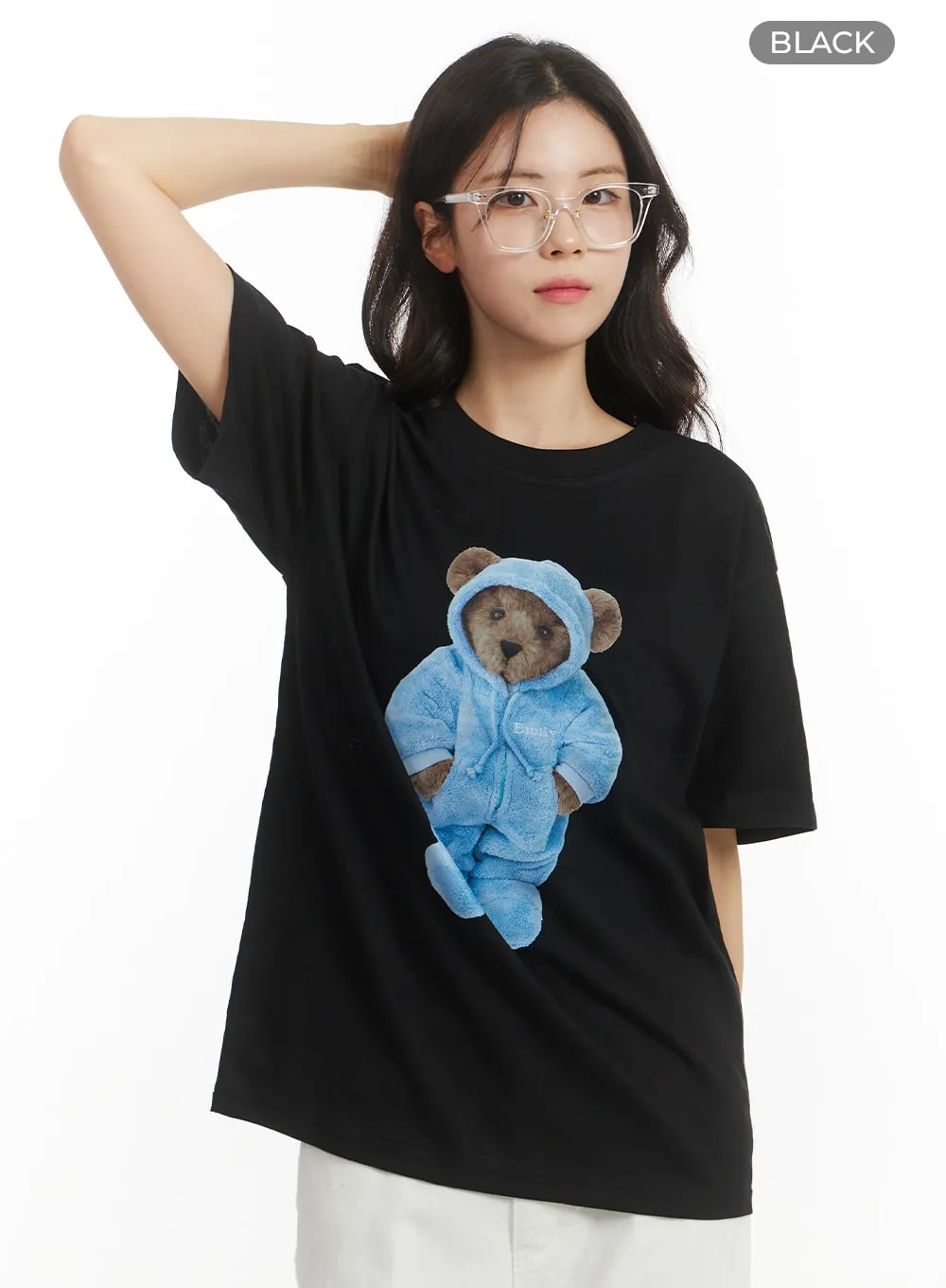 Teddy Graphic Oversized Tee OF428