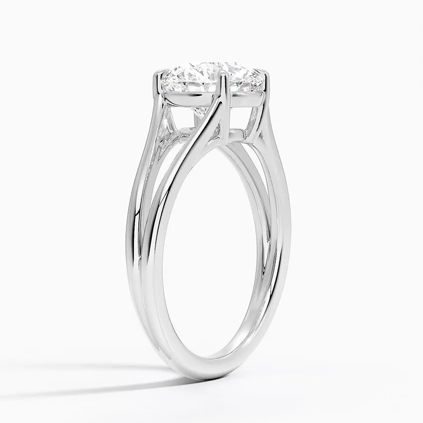 Tressa Split Shank Solitaire Engagement Ring [Setting Only] - EC106