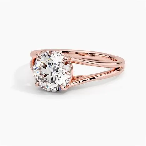 Tressa Split Shank Solitaire Engagement Ring [Setting Only] - EC106