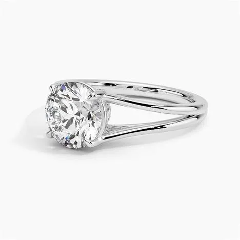 Tressa Split Shank Solitaire Engagement Ring [Setting Only] - EC106