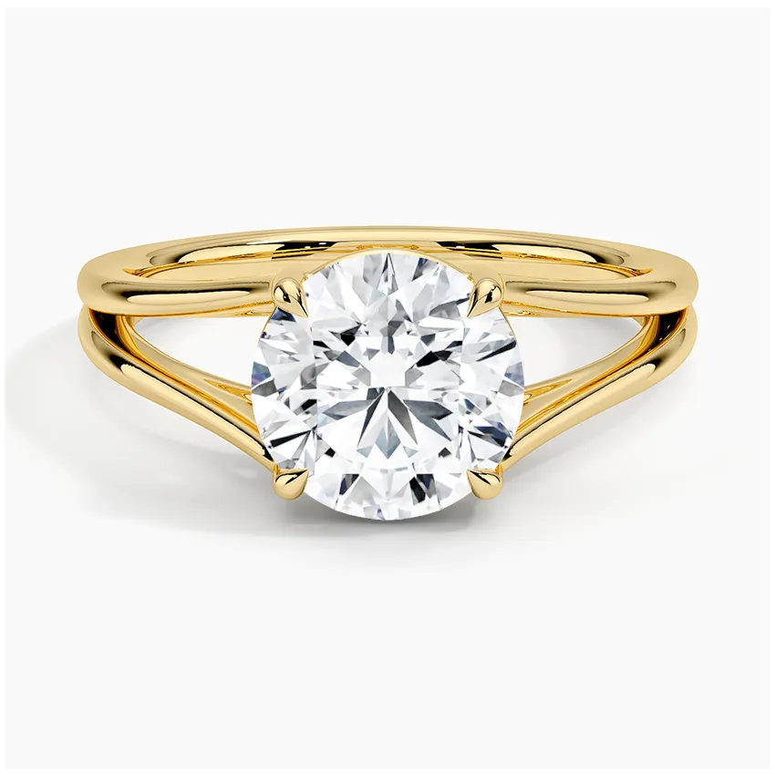 Tressa Split Shank Solitaire Engagement Ring [Setting Only] - EC106