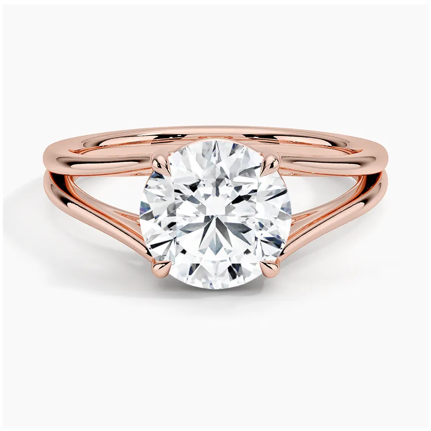 Tressa Split Shank Solitaire Engagement Ring [Setting Only] - EC106