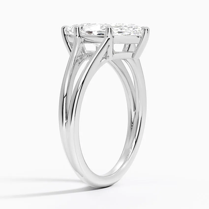 Tressa Split Shank Solitaire Engagement Ring [Setting Only] - EC106M