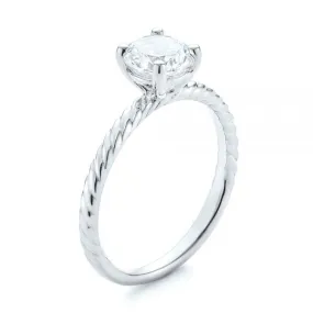 Twist Solitaire Diamond Engagement Ring [Setting Only] - EC044