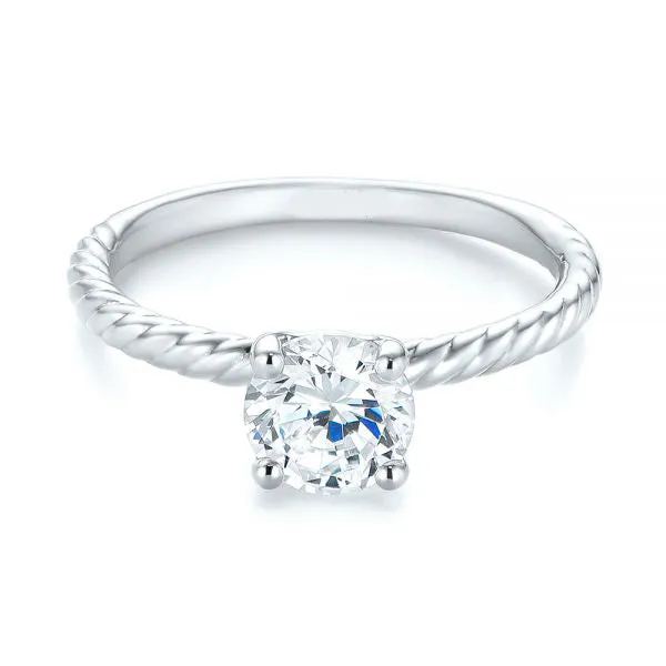 Twist Solitaire Diamond Engagement Ring [Setting Only] - EC044