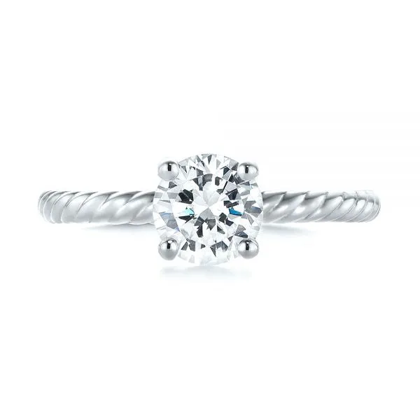 Twist Solitaire Diamond Engagement Ring [Setting Only] - EC044