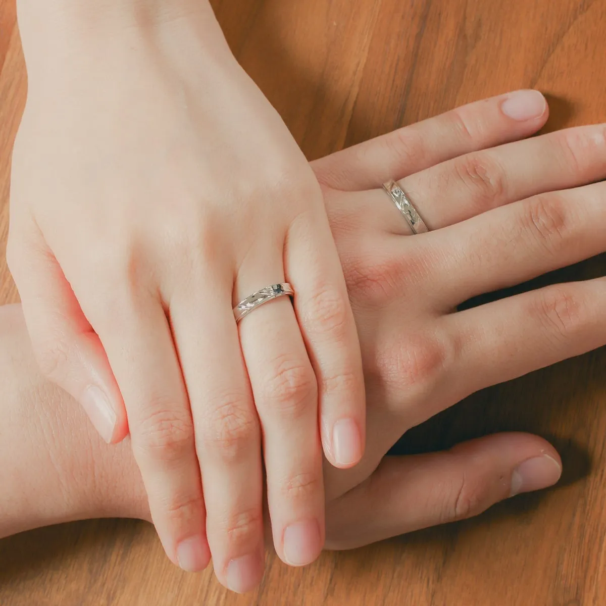 Unique Couple Wedding Ring Set - WM53