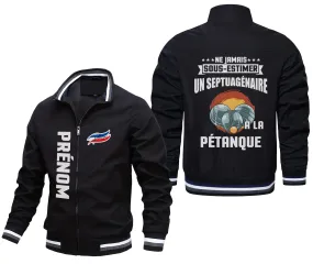 Veste De Sport Pétanque Personnalisée, Ne Jamais Sous Estimer Un Septuagénaire  La Pétanque - CT09092347