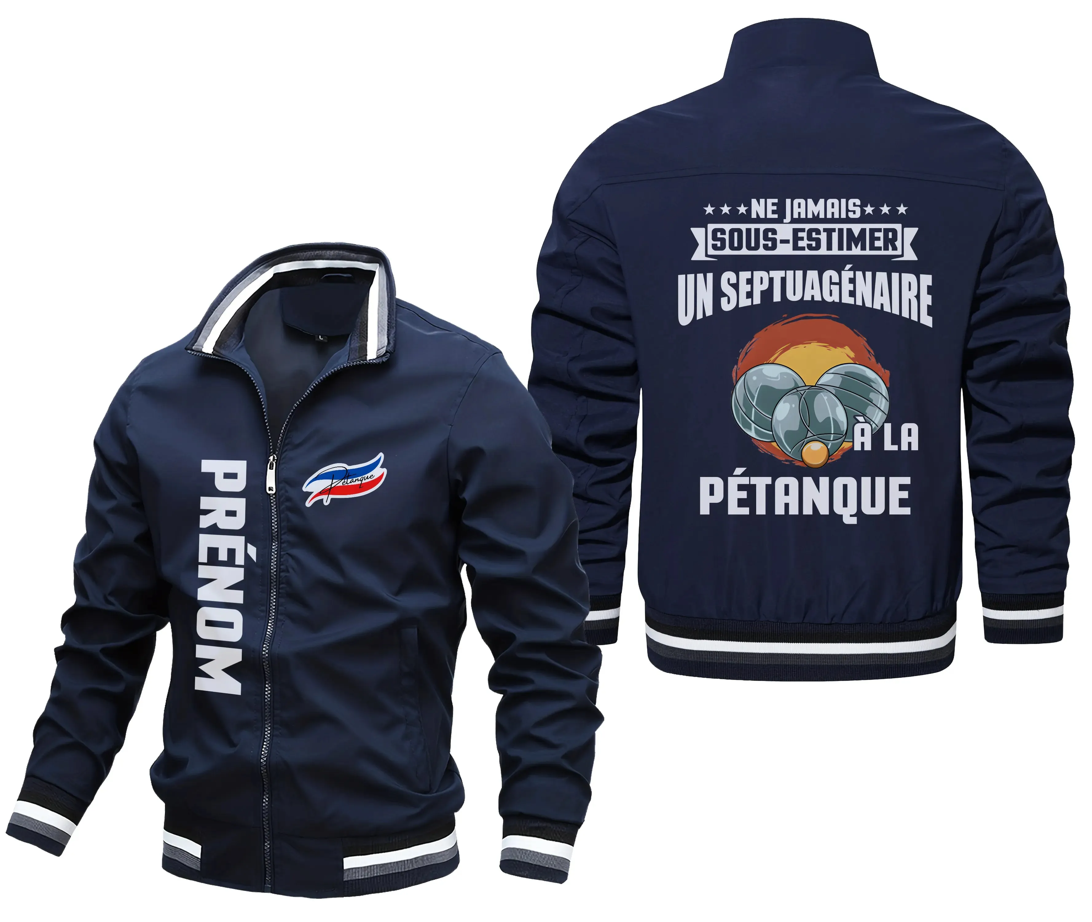 Veste De Sport Pétanque Personnalisée, Ne Jamais Sous Estimer Un Septuagénaire  La Pétanque - CT09092347