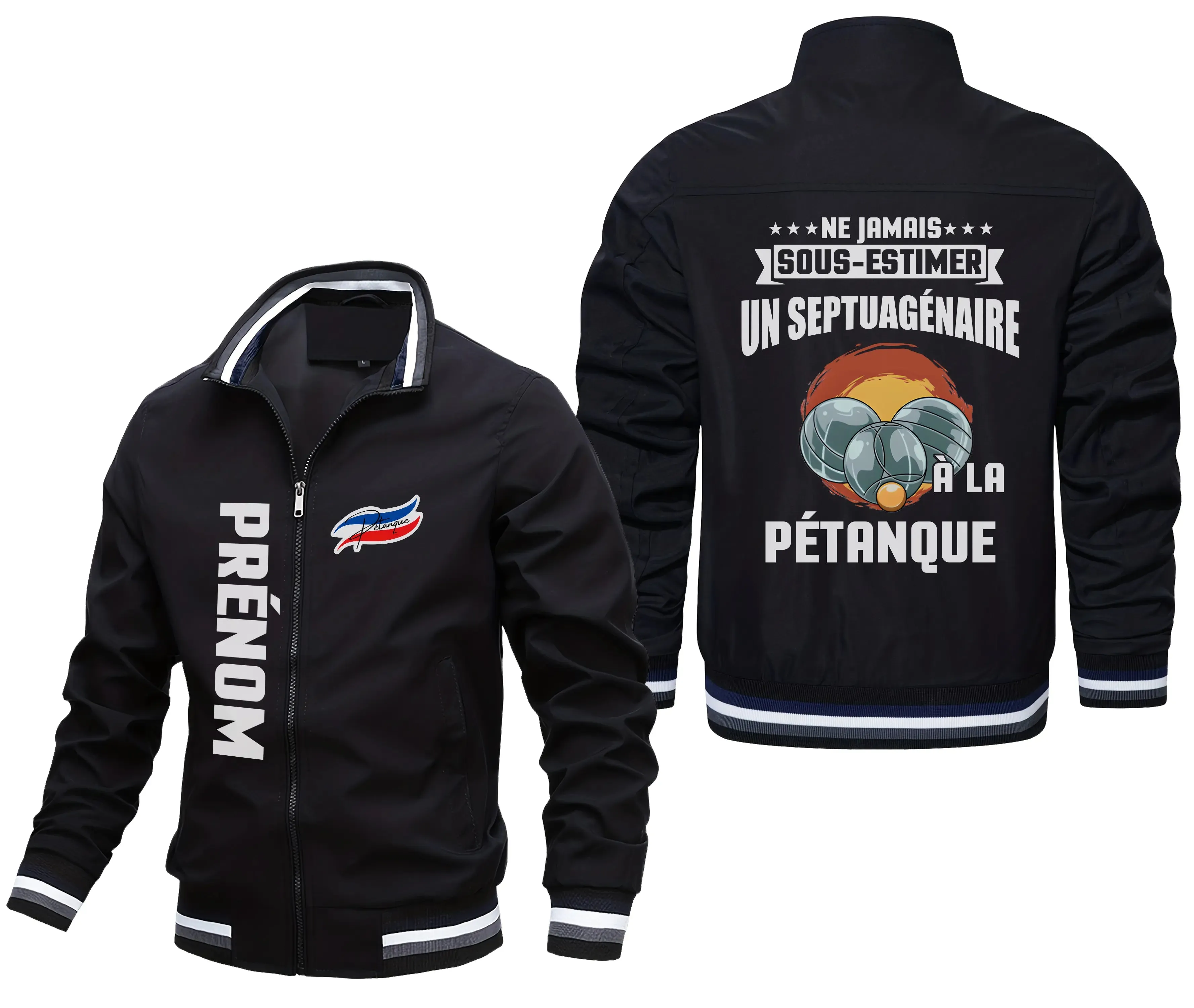 Veste De Sport Pétanque Personnalisée, Ne Jamais Sous Estimer Un Septuagénaire  La Pétanque - CT09092347