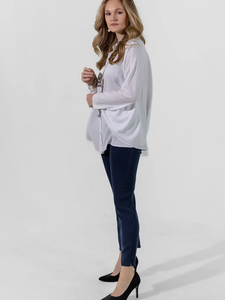 Vicky White Cape Blouse