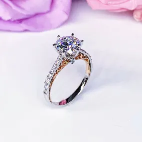 Vintage Side Stone Engagement Ring [Setting Only] - LGV003s